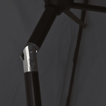 Umbrelă de soare de exterior cu stâlp metalic, negru, 300 cm - Img 5
