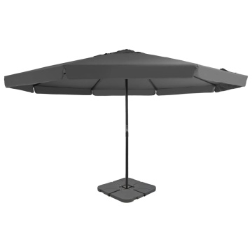 Umbrelă de soare de grădină, bază portabilă, antracit - Img 1