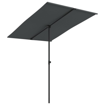 Umbrelă de soare de grădină cu stâlp aluminiu antracit 2x1,5 cm - Img 2