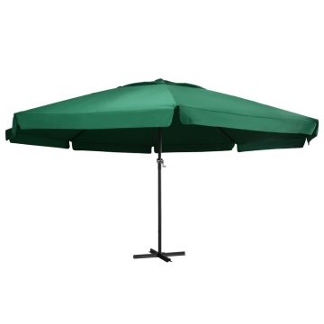 Umbrelă de soare de grădină, stâlp aluminiu, verde, 600 cm - Img 1