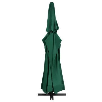Umbrelă de soare de grădină, stâlp aluminiu, verde, 600 cm - Img 3