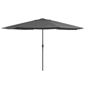 Umbrelă de soare de grădină, stâlp metalic, antracit, 390 cm - Img 1