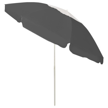 Umbrelă de soare de plajă, antracit, 240 cm - Img 3