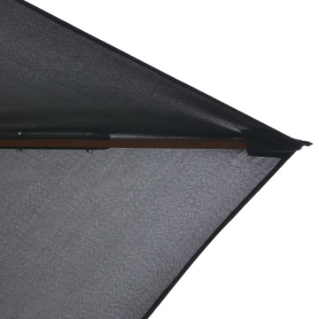 Umbrelă de soare exterior, stâlp lemn, 200x300 cm, antracit - Img 7