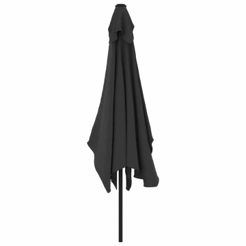 Umbrelă de soare exterior, stâlp metal, antracit, 300x200 cm - Img 4