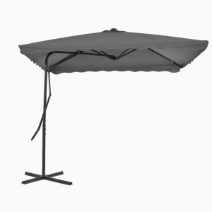 Umbrelă soare de exterior, stâlp din oțel, antracit, 250x250 cm - Img 1