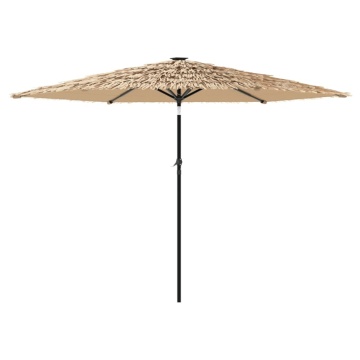 Umbrelă soare de grădină cu stâlp din oțel, maro 288x288x225 cm - Img 8