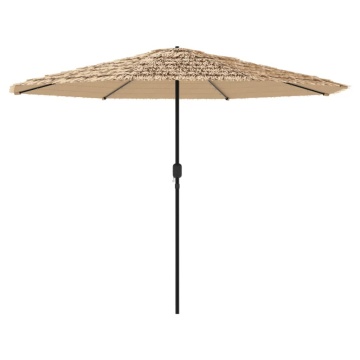 Umbrelă soare de grădină cu stâlp din oțel, maro 324x324x247 cm - Img 5