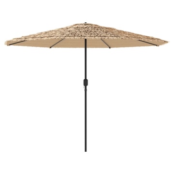 Umbrelă soare de grădină cu stâlp din oțel, maro 324x324x247 cm - Img 8