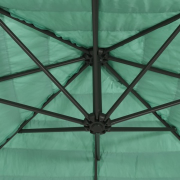 Umbrelă soare de grădină cu stâlp din oțel verde 324x324x247 cm - Img 6