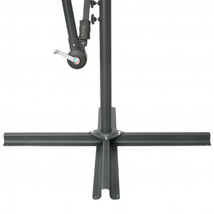 Umbrelă suspendată cu LED și stâlp din oțel, azuriu, 300 cm - Img 7