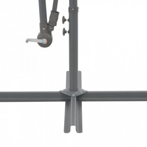 Umbrelă suspendată cu stâlp din aluminiu, 300 cm, antracit - Img 8