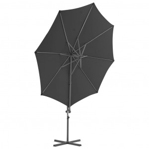 Umbrelă suspendată cu stâlp din oțel, antracit, 300 cm - Img 4