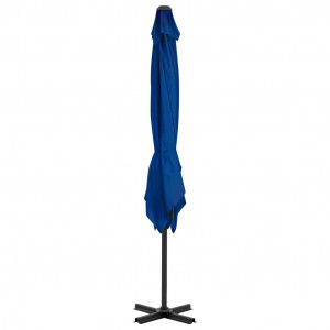 Umbrelă suspendată stâlp aluminiu, albastru azuriu, 250x250 cm - Img 4
