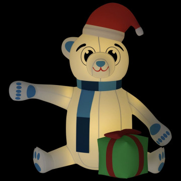 Ursuleț gonflabil de Crăciun cu LED, 180 cm - Img 2