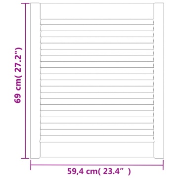 Ușă de dulap cu design lambriu, 69x59,4 cm, lemn masiv de pin - Img 5