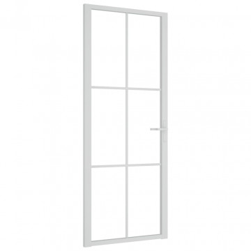 Ușă de interior, 83x201,5 cm, alb, sticlă ESG și aluminiu - Img 2