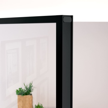 Ușă de interior negru 76x201,5 cm sticlă securiz./aluminiu slim - Img 8