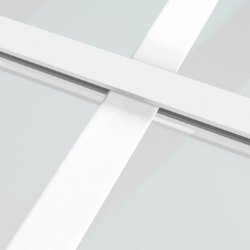 Ușă glisantă, alb, 90x205 cm, sticlă ESG mată și aluminiu - Img 6