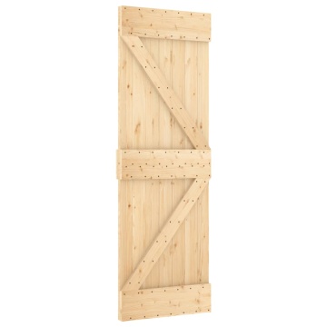 Ușă glisantă cu set de feronerie 70x210 cm, lemn masiv de pin - Img 3