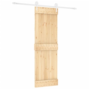 Ușă glisantă cu set de feronerie 70x210 cm, lemn masiv de pin - Img 2