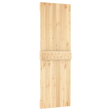 Ușă glisantă cu set de feronerie 70x210 cm, lemn masiv de pin - Img 8