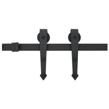 Ușă glisantă cu set de feronerie 85x210 cm, lemn masiv de pin - Img 7