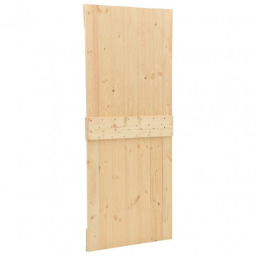 Ușă glisantă cu set feronerie 100x210 cm, lemn masiv de pin - Img 8