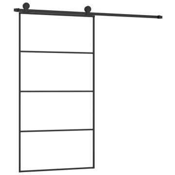 Ușă glisantă cu set feronerie 102,5x205 cm sticlă ESG/aluminiu - Img 2