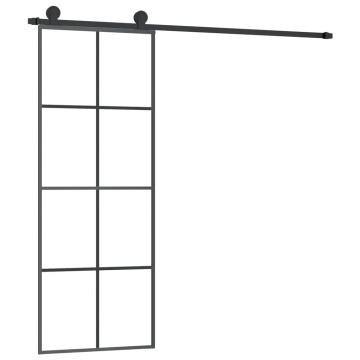 Ușă glisantă cu set feronerie, 76x205 cm, sticlă ESG/aluminiu - Img 2
