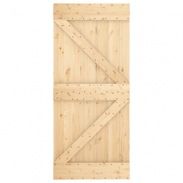 Ușă glisantă cu set feronerie, 90x210 cm, lemn masiv de pin - Img 4