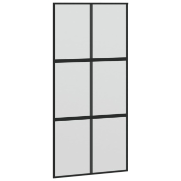 Ușă glisantă, negru, 102,5x205 cm, sticlă securizată/aluminiu - Img 2