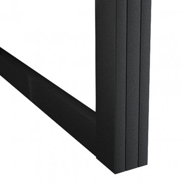 Ușă glisantă, negru, 76x205 cm, aluminiu și sticlă ESG - Img 5