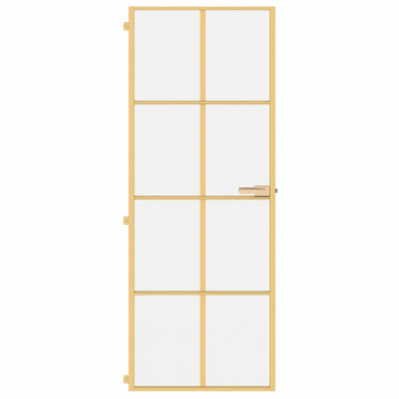 Ușă interior Slim auriu 76x201,5 cm sticlă securizată/aluminiu - Img 3