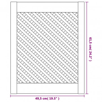 Uși de dulap cu zăbrele 2 buc. 49,5x61,5 cm, lemn masiv de pin - Img 5