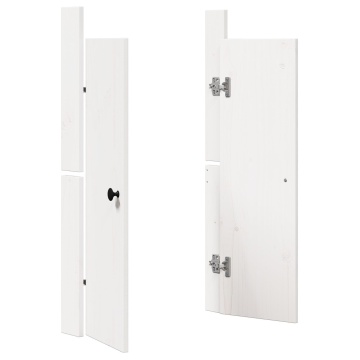 Uși pentru bucătării exterioare Alb 50x9x82 cm Lemn masiv de pin - Img 3
