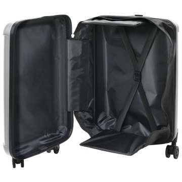 Valiză pliabilă cu husă dură de 20in argintie 34 x 23 x 55.5 cm ABS - Img 1