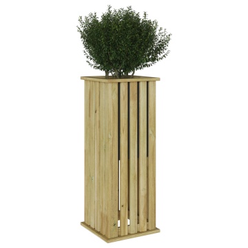 Vaza grădină cu dimensiunile 33x33x85 cm din lemn de pin impregnat - Img 3