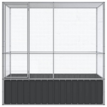 Volieră de păsări, 210,5x107x212 cm, oțel - Img 4