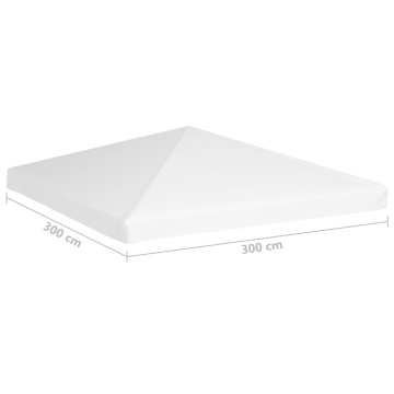 Acoperiș de pavilion, alb, 3 x 3 m, 270 g/m² - Img 6