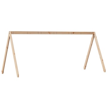 Acoperiș pat de copii, 199x95,5x88 cm, lemn masiv de pin - Img 5