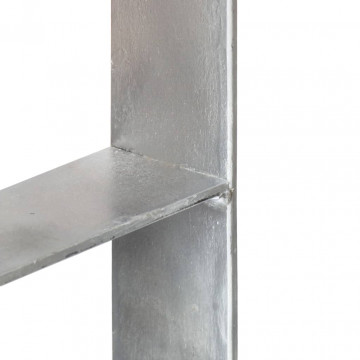 Ancore de gard, 6 buc., argintiu, 10x6x60 cm, oțel galvanizat - Img 4