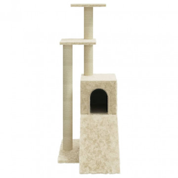Ansamblu pisici cu stâlpi din funie de sisal, crem, 92 cm - Img 8