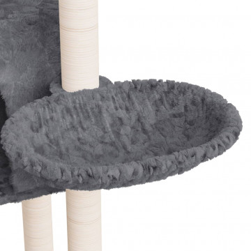 Ansamblu pisici, stâlpi din funie sisal, gri închis, 108,5 cm - Img 6