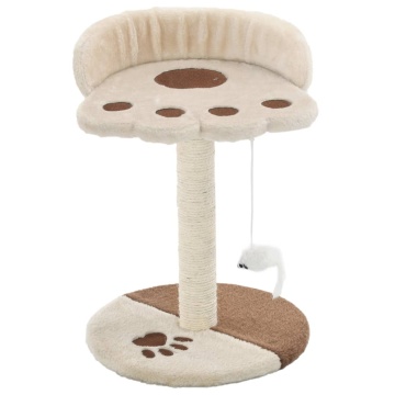 Ansamblu pisici, stâlpi funie sisal, bej și maro, 40 cm - Img 2