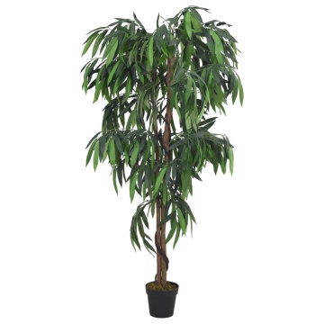Arbore de mango artificial 1050 de frunze 200 cm verde - Img 2