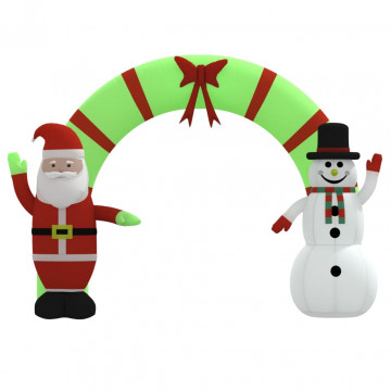 Arcadă de poartă gonflabilă cu LED-uri de Crăciun, 270 cm - Img 4