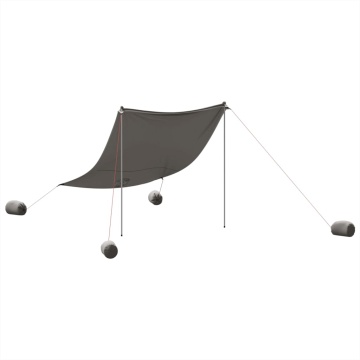 Baldachin de plajă cu ancore de nisip, gri, 214x236 cm - Img 2
