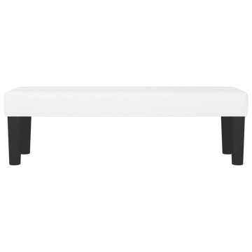 Bancă, alb, 100x30x30 cm, piele ecologică - Img 3