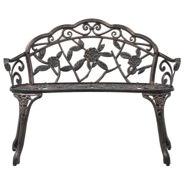 Bancă bistro, bronz, 100 cm, aluminiu turnat - Img 2